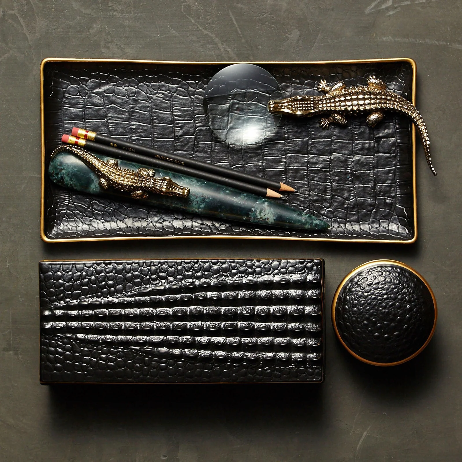 Ensembles sous-main en cuir — Artisanal Maroc